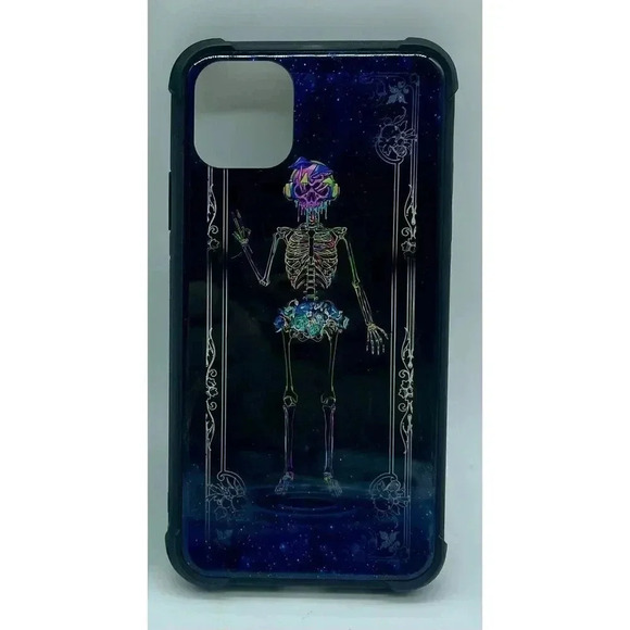 Floral Skeleton Case For iPhone 11 Pro Max Rugged TPU Shockproof‎ - Picture 1 of 4